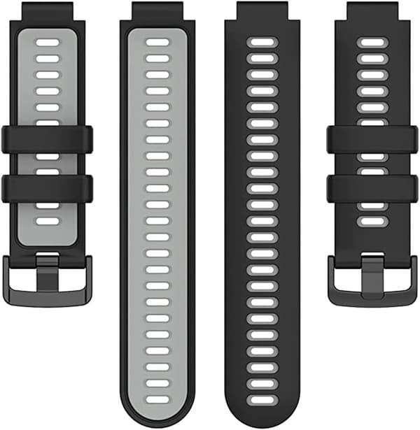 Udskiftningsrem til Garmin Approach S20/Approach S5/S6 Sort Grå Black Gray