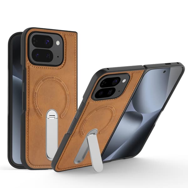 Telefondeksel til Google Pixel 10 Pro Fold Robust Stativ Magnetisk Brown