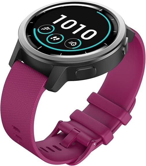 Rem til Garmin Vivoactive 4/Forerunner 255/265, 22mm Silikone Quick Release Erstatningsrem Wine Red