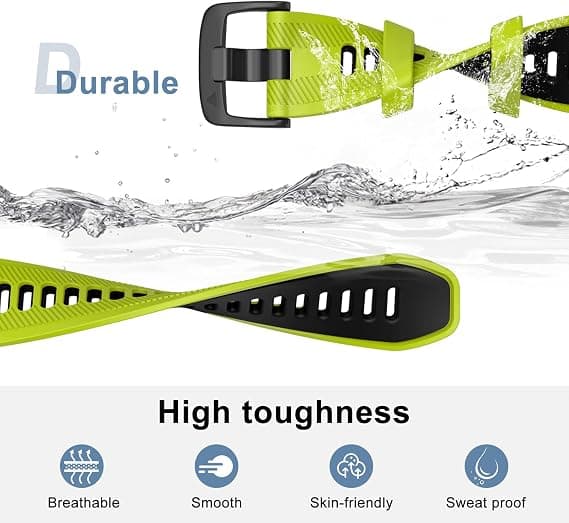 Klokkerem for Garmin Forerunner 965, Forerunner 955, Forerunner 945, Forerunner 935, Fenix 5 Silikon erstatningsrem 22mm lime