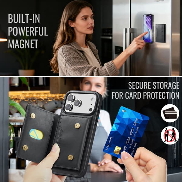 Etui til iPhone 16 Plus, magnetisk aftageligt pung-etui Blue 16 Plus