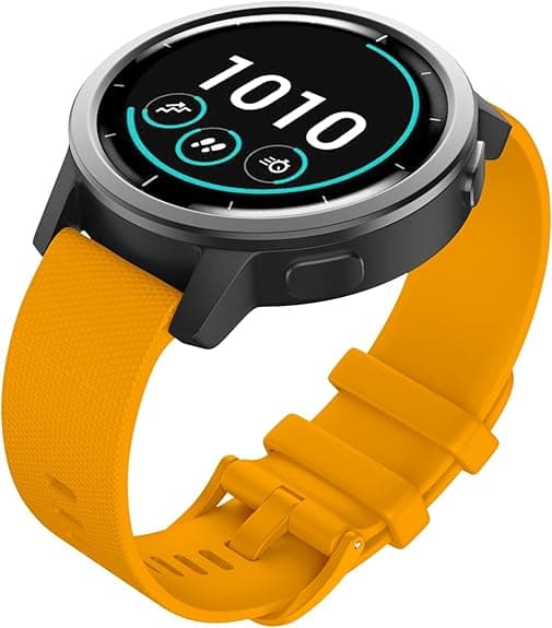 Rem til Garmin Vivoactive 4/Forerunner 255/265, 22mm Silikone Quick Release Erstatningsrem Yellow
