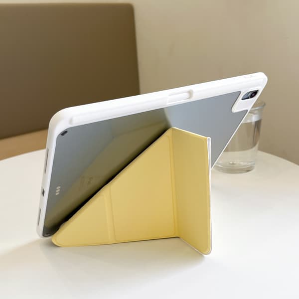 Futteral til iPad Air 11 2026, Transparent akryl bakpanel (grå)