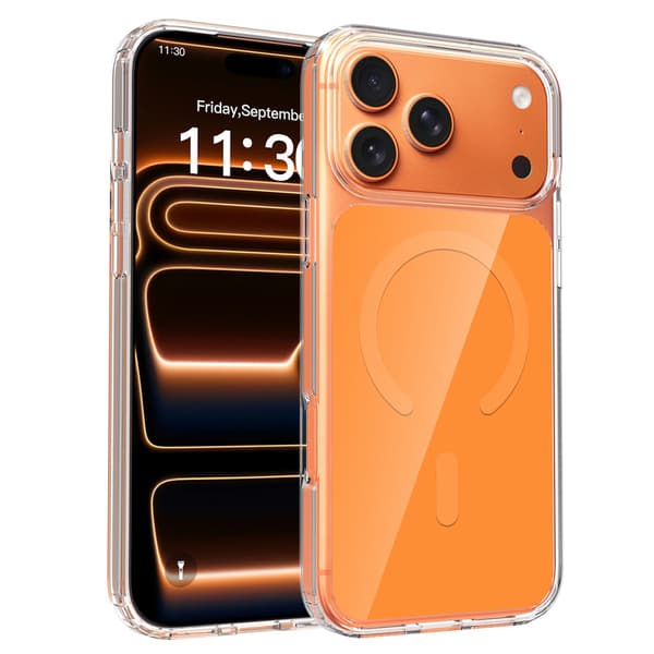 Telefoncover til iPhone 17 Pro Max Hybrid Stødsikkert Robust Magnetisk Orange