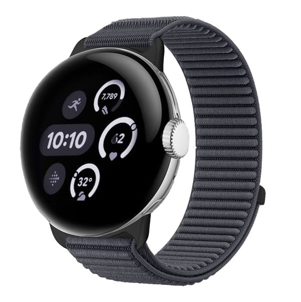 Urrem til Google Pixel Watch 4/3, vævet nylonrem - 41mm Grey