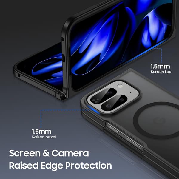 Etui til Google Pixel 10 Pro Fold, magnetisk beskyttende telefonetui Transparent