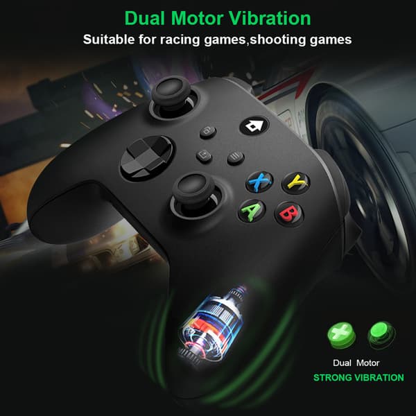 2.4G trådløs controller til Xbox One Series X/S med USB-modtager, joystick kompatibel med Windows PC White