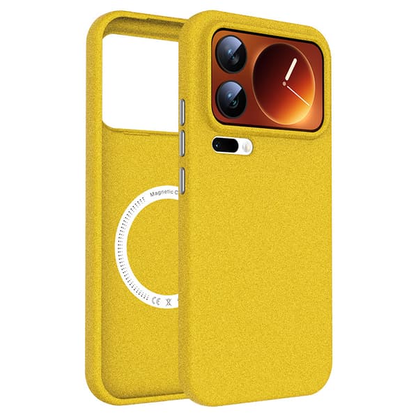 Futteral til Xiaomi 17 Pro Max, Myk Silikon (Gul)