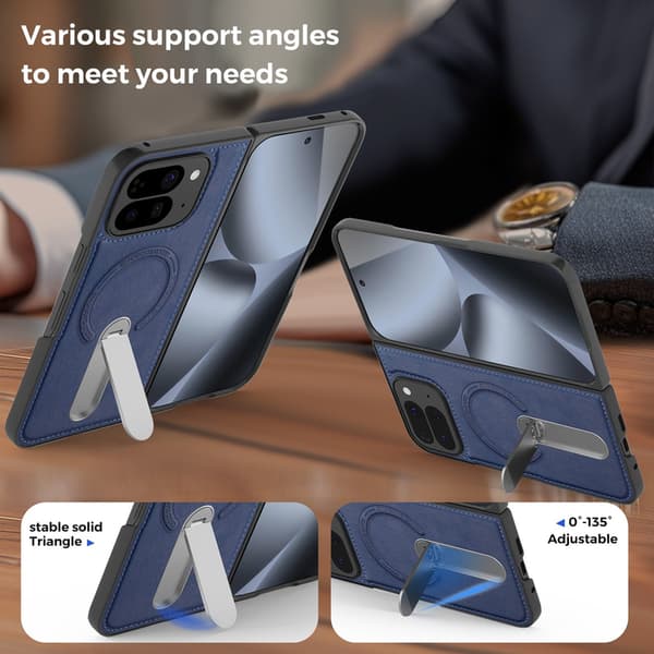 Telefonfodral för Google Pixel 10 Pro Fold Robust Stativ Magnetisk Blue