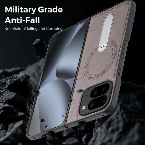 Telefonfodral för Google Pixel 10 Pro Fold Robust Stativ Magnetisk Gray
