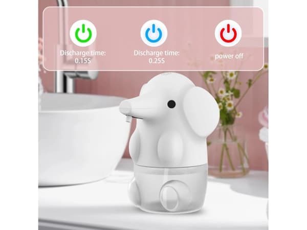 Automatisk skumsæbedispenser, USB genopladelig, smart sensor/elefantmønster (blå)