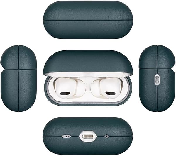 Etui til Caixa Airpods Pro3, fuld beskyttelse, læder (sort)