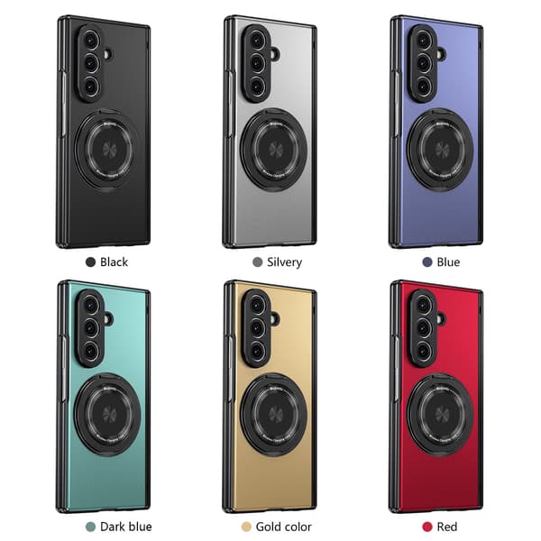 Futteral til Samsung Galaxy Z Fold 7, magnetisk roterende støtte (blå)