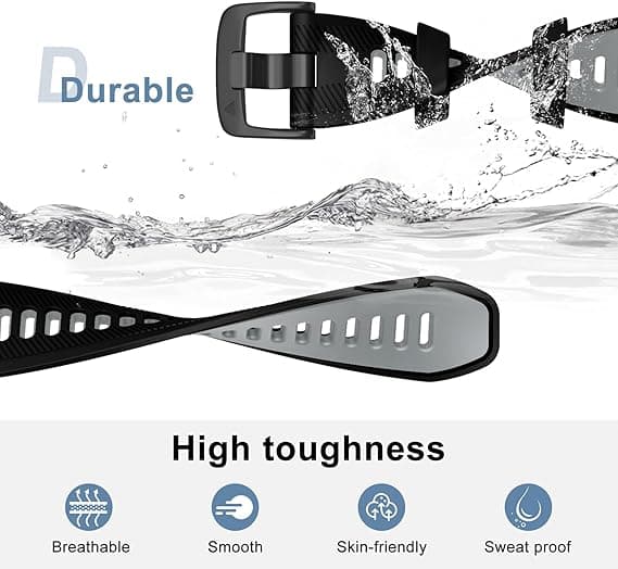 Urrem til Garmin Forerunner 965, Forerunner 955, Forerunner 945, Forerunner 935, Fenix 5 Silikone Erstatningsrem 22mm Black