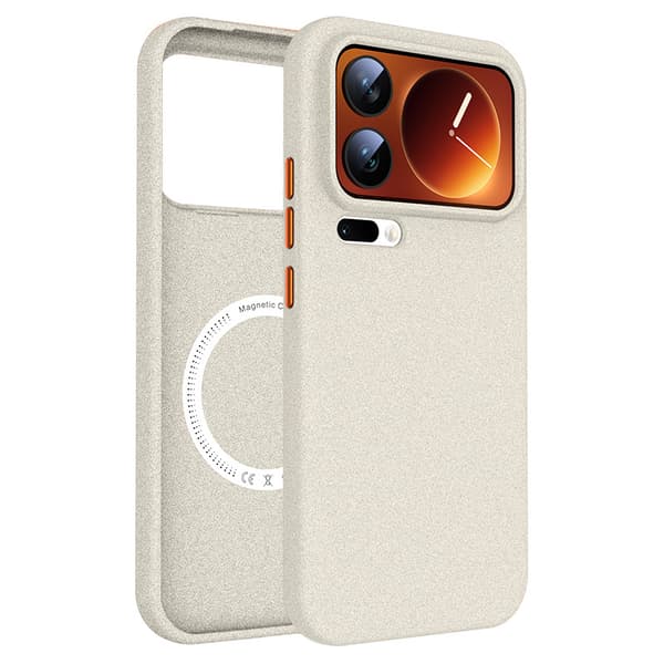Futteral til Xiaomi 17 Pro, myk silikon (hvit)