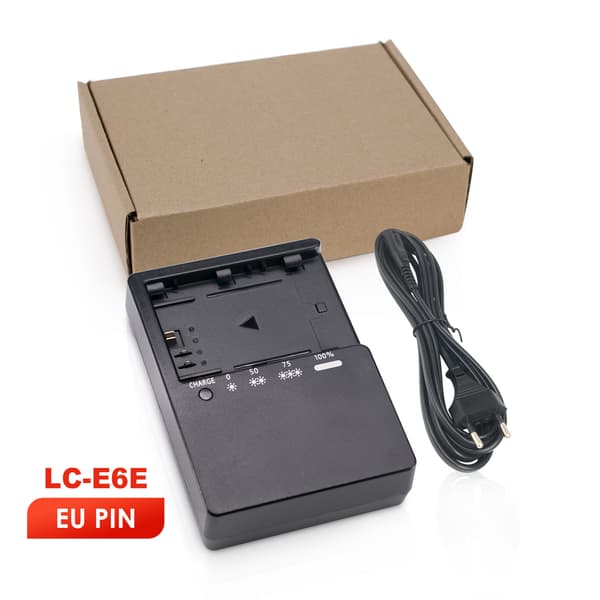LC-E6E lader for LP-E6 LP-E6N batteri kompatibel med Canon 7D 60D 6D 70D 80D