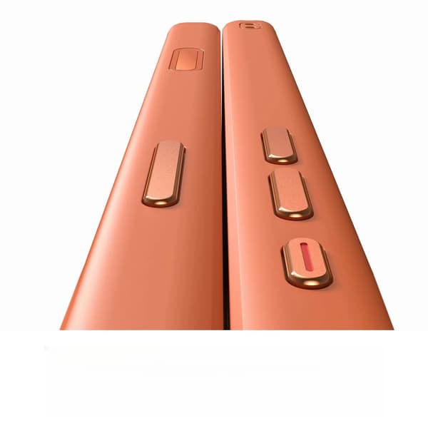 Fodral för iPhone 18 Pro Max, högglansig akryl baksida, stötsäkra kanter Orange 18 Pro Max