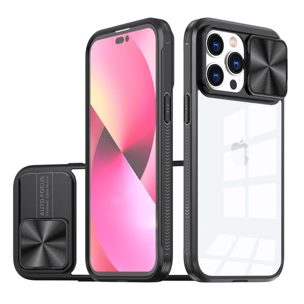 Telefoncover til iPhone 17 Pro Max Klart Stødsikkert Robust Black