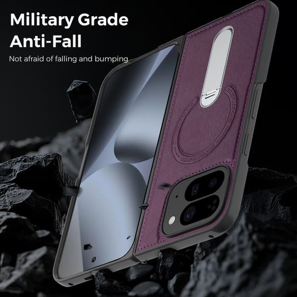 Telefonfodral för Google Pixel 10 Pro Fold Robust Stativ Magnetisk Purple