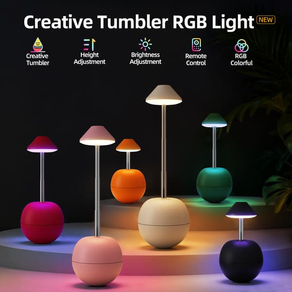 Justerbar USB LED-natlampe til sengebordet. White