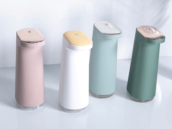 Automatisk skumsåpedispenser, USB oppladbar, smart sensor/boblestil (hvit)