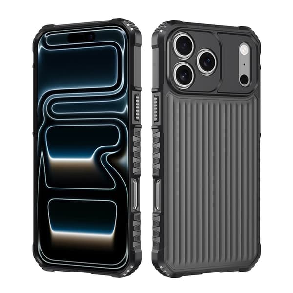 Telefonfodral för iPhone 17 Pro Max Hybrid Stötsäkert Robust Black