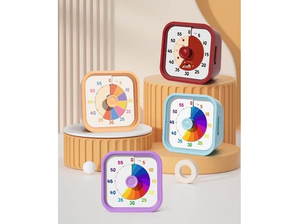 Barnetimer, stillegående drift, påminnelse for studier/kjøkkenbaking (rød)