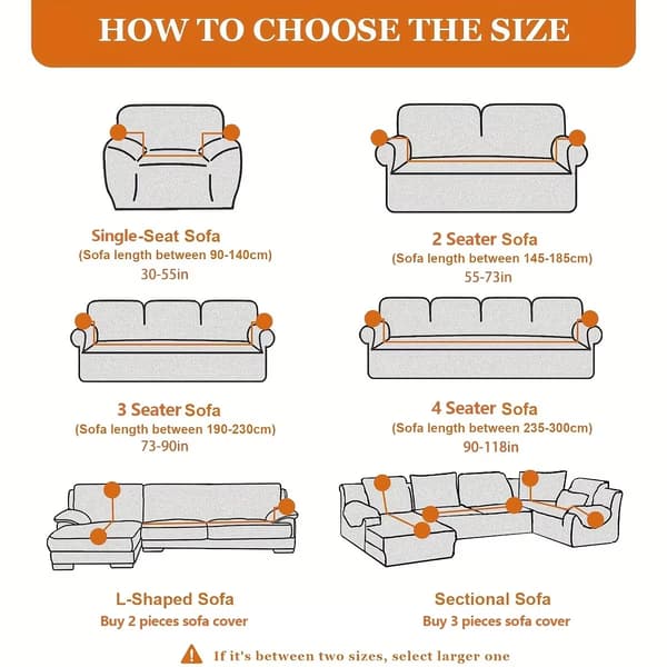 Heldekkende sofatrekk, fortykket, høy elastisitet, egnet for 2-seters sofaer 145-185 cm Grey