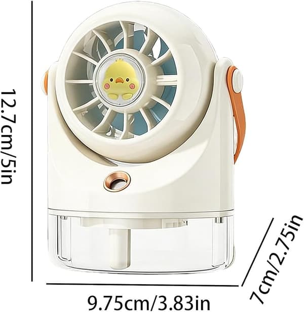 Mini Vifte Oppladbare Tåkekjølevifter White