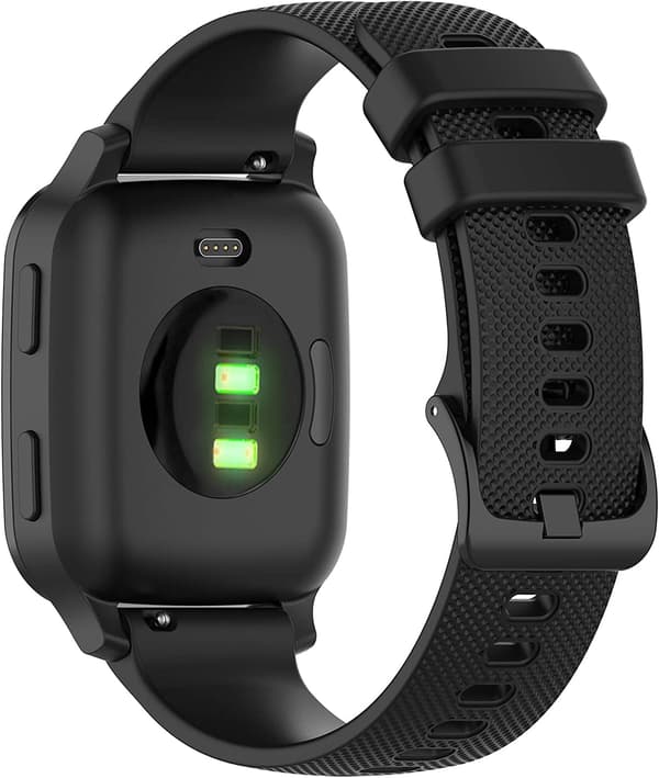 Udskiftningsrem til Garmin Venu Sq til kvinder og mænd 20mm sort Black