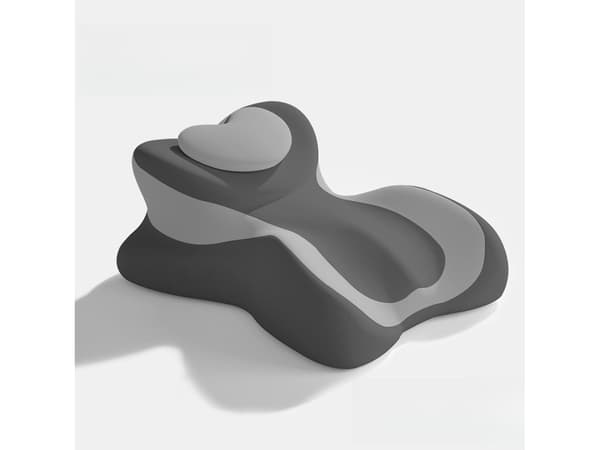 Ergonomiskt utformad kudde för magläge, multifunktionell kudde med långsam återhämtning (grå)
