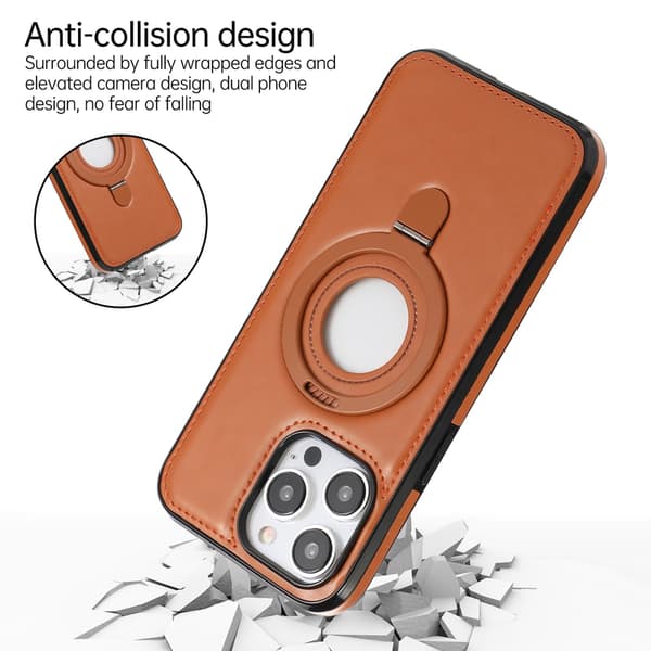 Telefonfodral för iPhone 17 Pro Max Hybrid Magnetiskt Stödringhållare Stötsäkert Red