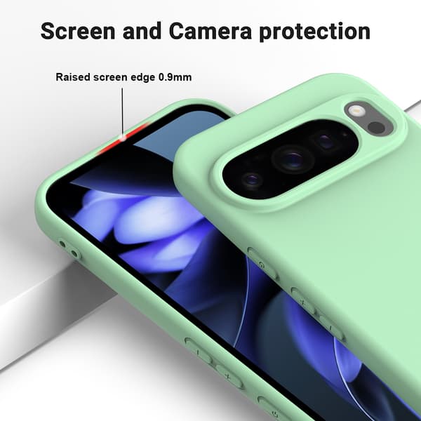 Etui til Google Pixel 10 Pro XL Støtsikkert, Slankt Flytende Silikonmateriale Green