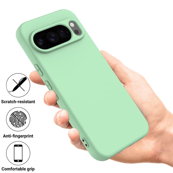Fodral för Google Pixel 10/10 Pro Stötsäkert, Smalt Flytande Silikonmaterial Green
