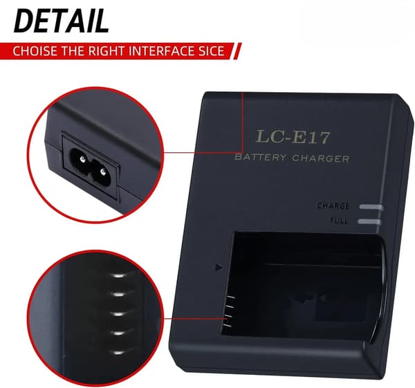Laddare för Canon LP-E17 LC-E17 LC-E17E batteri
