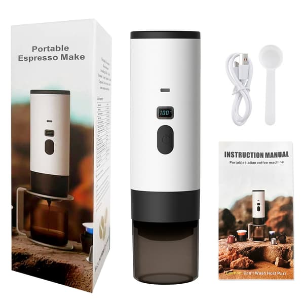 Trådlös bärbar espressomaskin (vit)