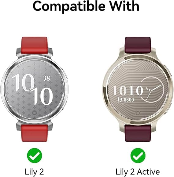 Urrem til Garmin Lily 2 Smartwatch 14mm Silikone Quick Release Erstatningsurrem til Lily 2 Active Red