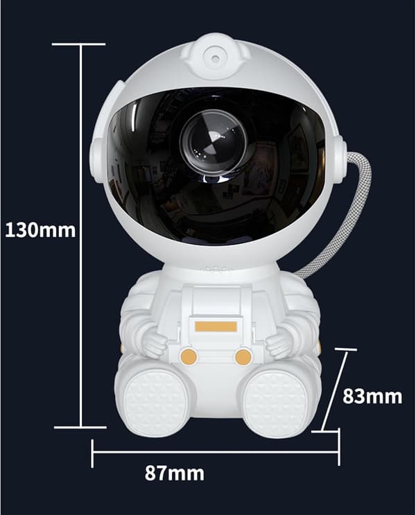 Stjernehimmelprojektor med 8 moduser, 360° justerbar, astronautform
