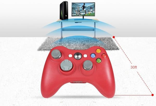 Trådløs Controller Til X-Box360, Pc, Steam – 2.4G Gamepad, Plug And Play Til Windows/Steam Spil Black