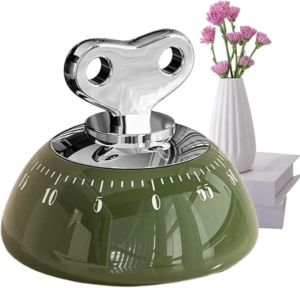 Magnetisk timer, studie-/køkkenbagepåmindelse (grøn)