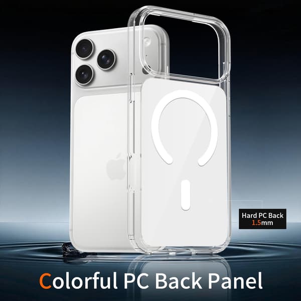 Telefoncover til iPhone 17 Pro Max Hybrid Stødsikkert Robust Magnetisk White