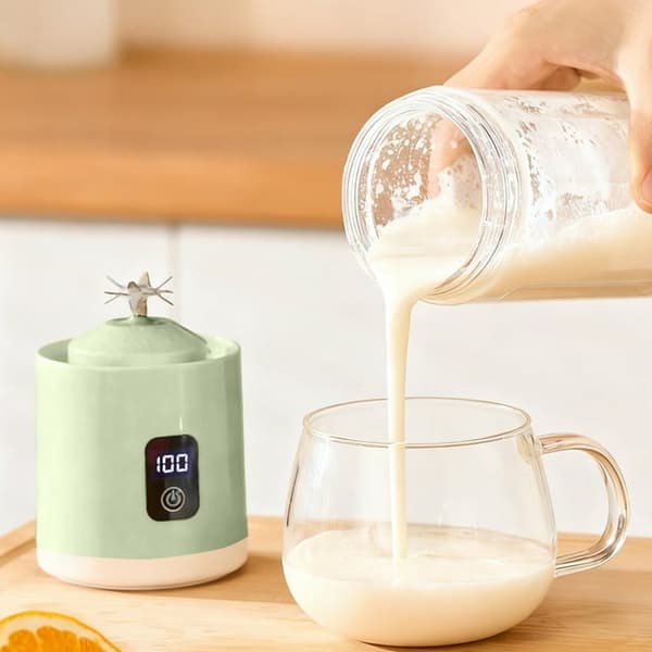 Juicerkopp Bärbar USB Uppladdningsbar 800ML (Benvit)