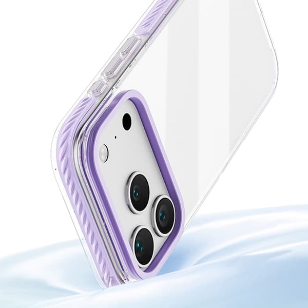 Telefondeksel til iPhone 17 Pro Max Hybrid Klart Støtsikkert Purple