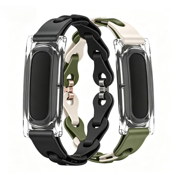 Klockarmband för Google Fitbit Air, delat ihåligt handledsband, 2-pack Style 2