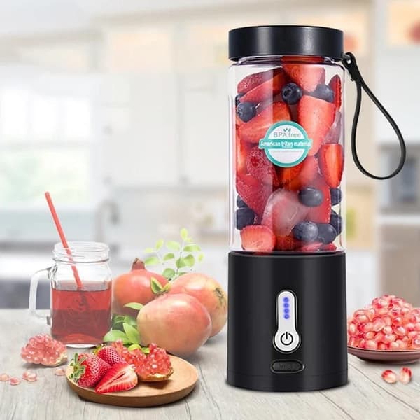 Bærbar Mini Blender, USB-lading, 530 ml kapasitet Blue