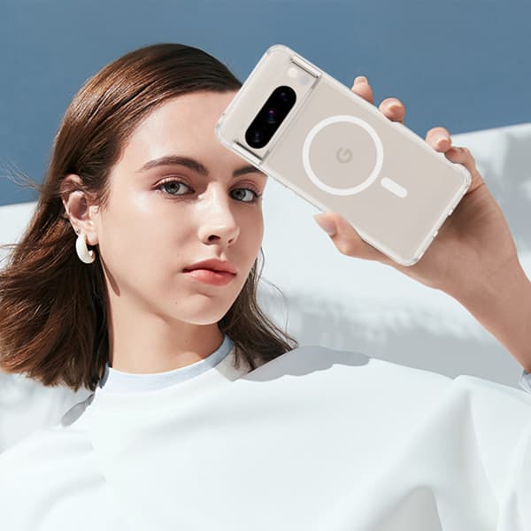 Telefondeksel til Google Pixel 8 Pro Støtsikkert Anti-gulning Transparent