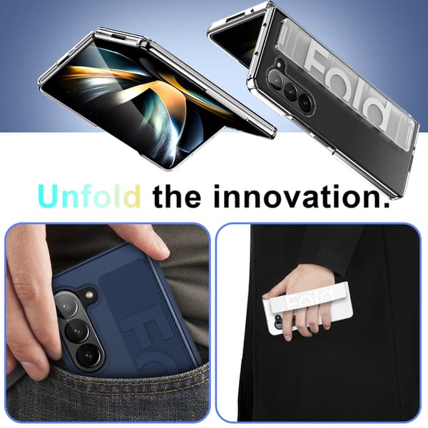 Telefondeksel til Samsung Galaxy Z Fold 6 Håndleddsstropp Trådløs lading Støtsikker Robust Slank Blue