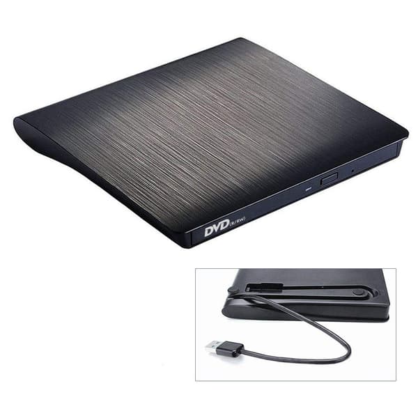 Extern USB 3.0 CD-enhet, bärbar CD/DVD +/-RW-brännare, för bärbar dator, stationär dator, Windows, Linux, Mac, MacBook, iMac