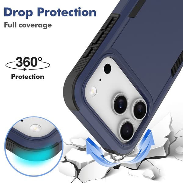Telefoncover til iPhone 17 Pro Max Hybrid Stødsikkert Robust Red