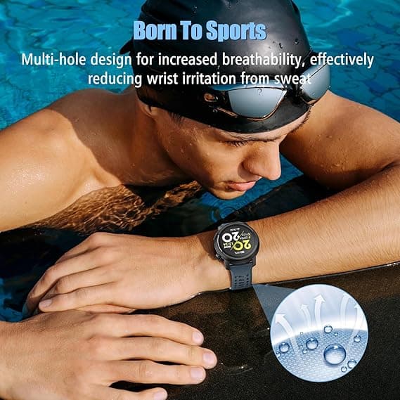Urrem til Coros Pace 2, Forerunner 55/245/645 Music Silikone Quick Release Erstatningsrem 20mm Blue